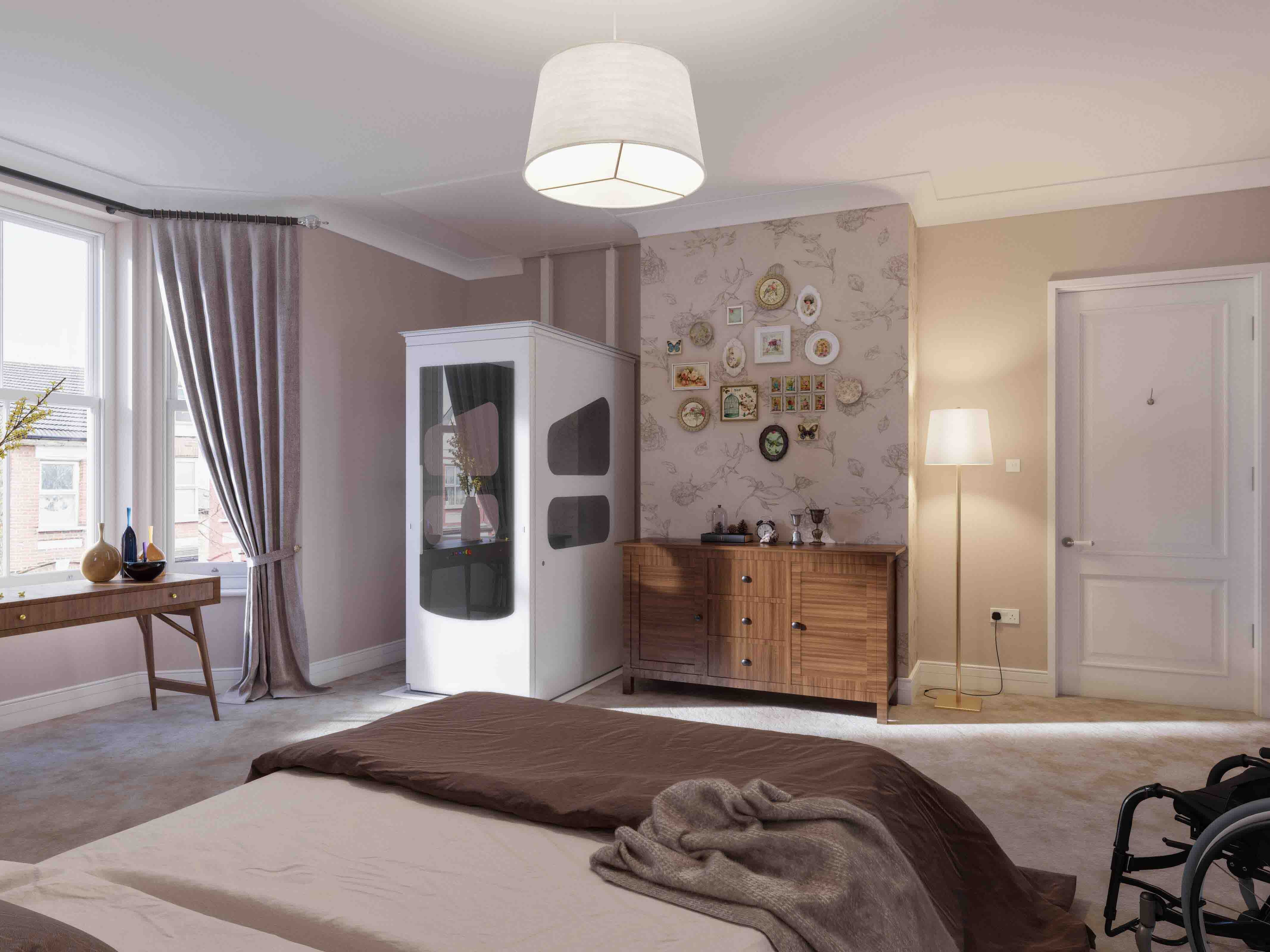 The Wessex VE Through-Floor Home Lift In A House